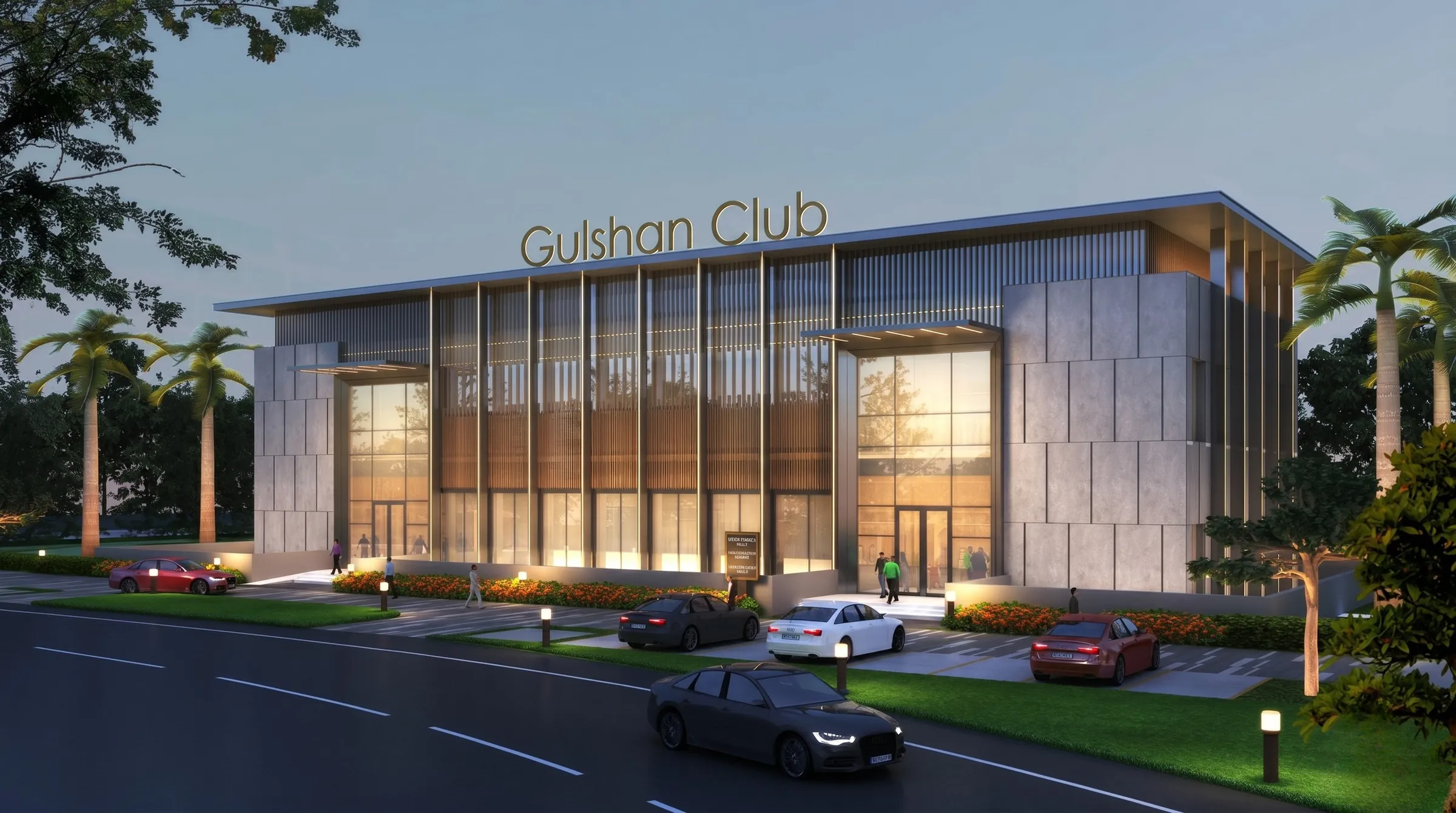 Gulshan Club at Gulshan Empire, Wave City Ghaziabad, at dusk