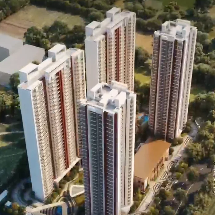 Aerial view of the six towers of Gulshan Empire, Wave City Ghaziabad