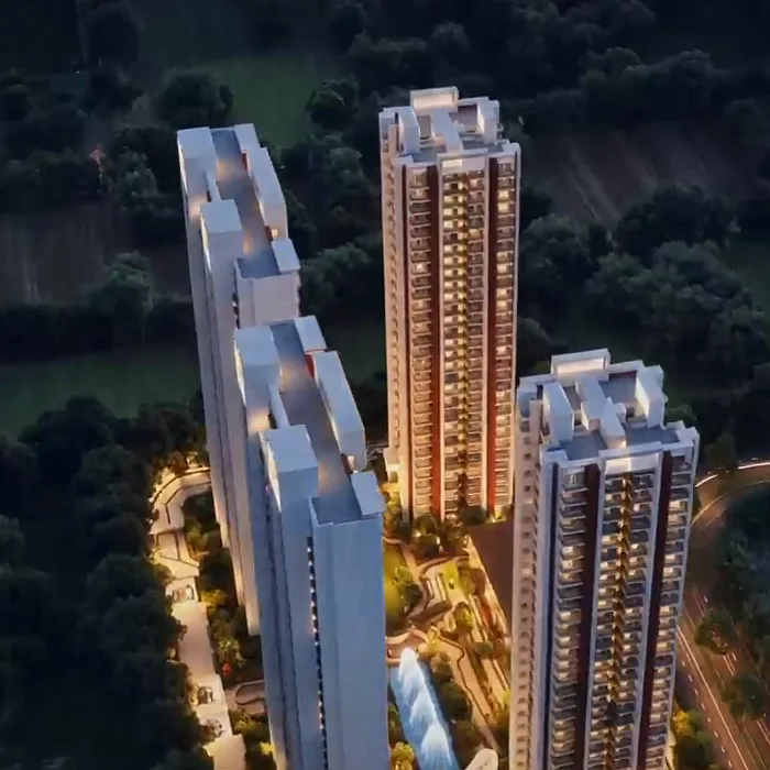 Gulshan Empire towers at night, Wave City