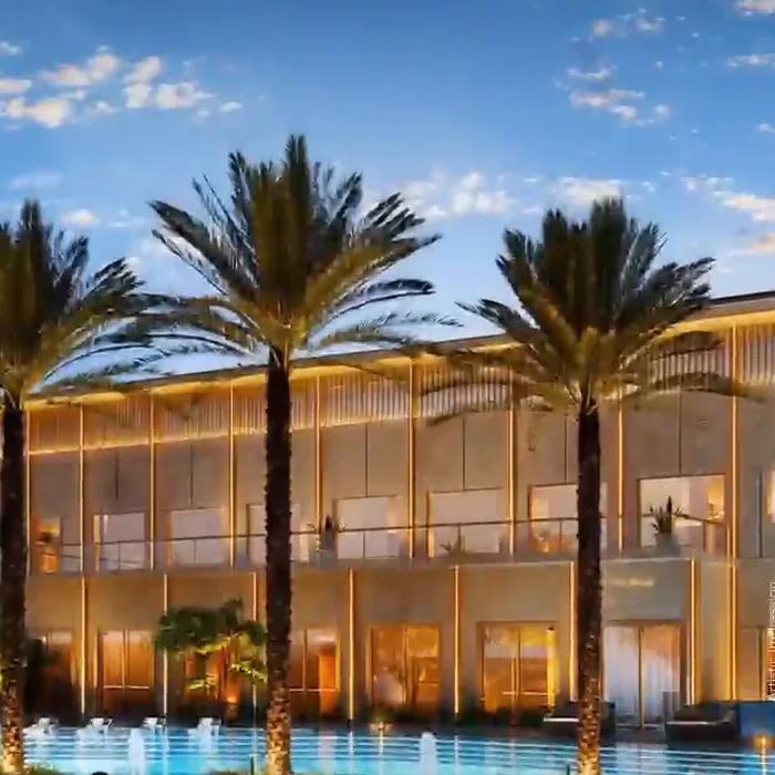 Clubhouse pool deck in the evening, Gulshan Empire Wave City